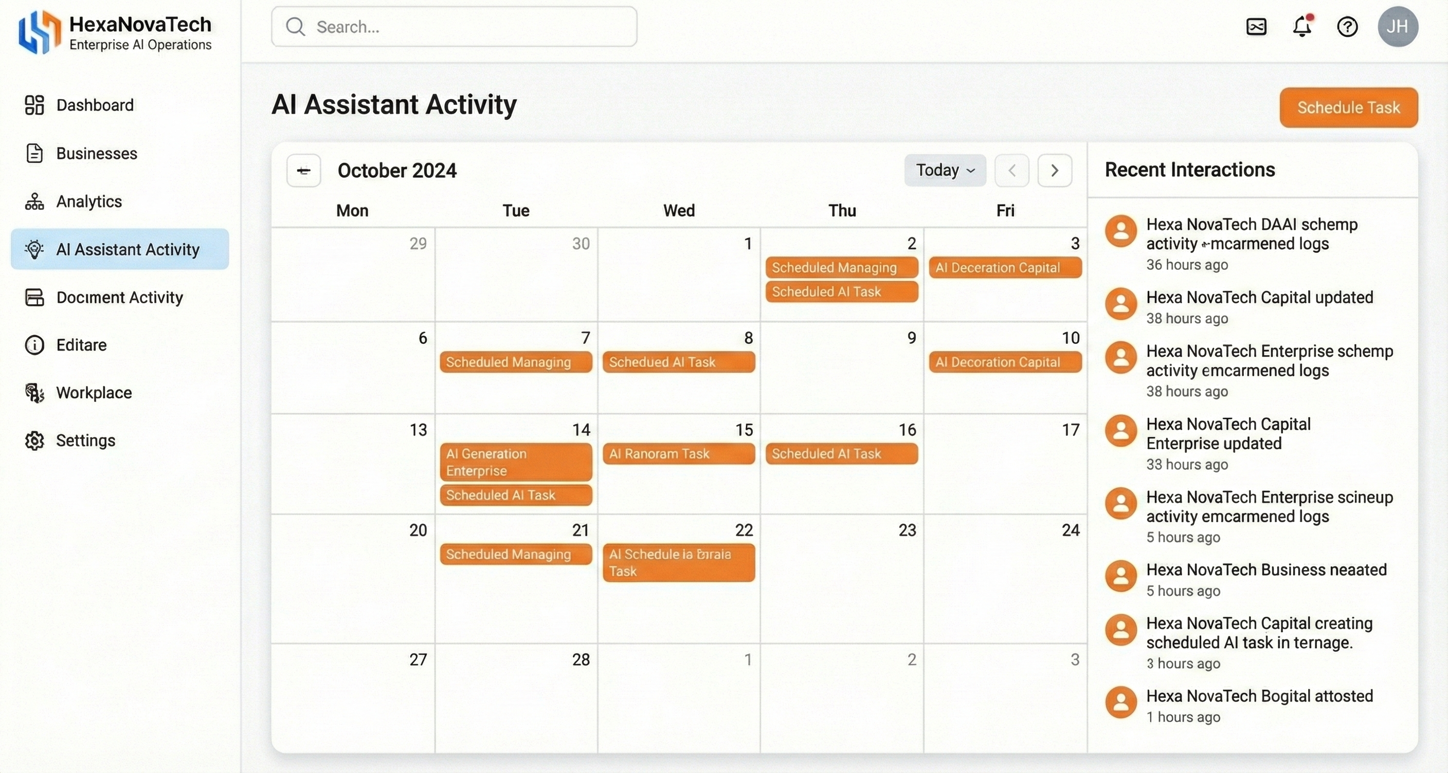 Internal AI tools dashboard